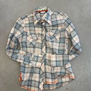 Plaid Button Down Shirt for Women